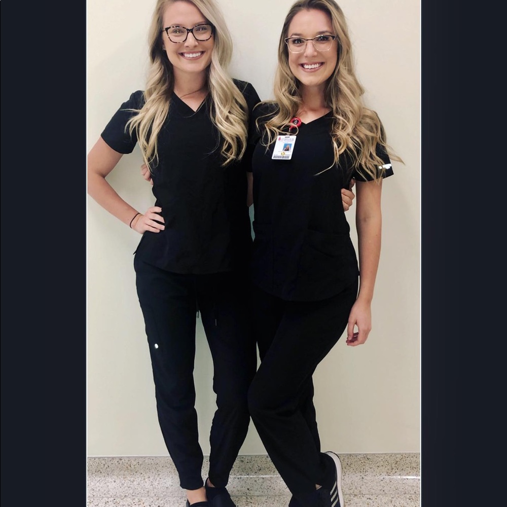 Black Barco One Scrubs with Jogger Bottoms